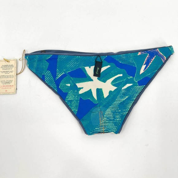 MAAJI Swimsuit Womens Medium Blue Orange Crystal Cavern Bikini Bottom Reversible - Picture 7 of 10